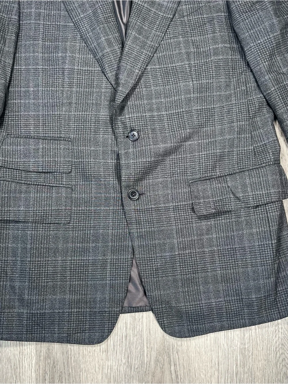 Tom Ford Grey Plaid Wool Blazer 40R Mens Suit Jacket Windsor Peak Lapel Italy